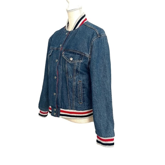 Levis Big E Premlum Reversible
Denim Satin Quilted Jean Jacket Size M - Picture 3 of 14